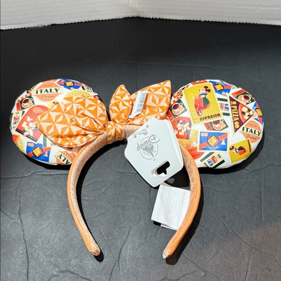 Disney Vibrant Epcot Italy Minnie Mouse Ears Headband and matching Bag - Picture 2 of 8